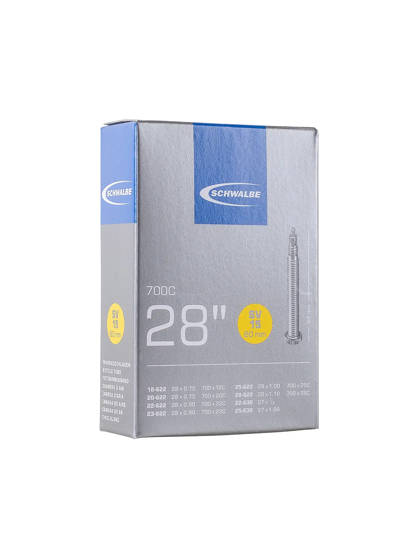 SCHWALBE | Fahrradschlauch Nr.15 SV60 (28"/700C) | 